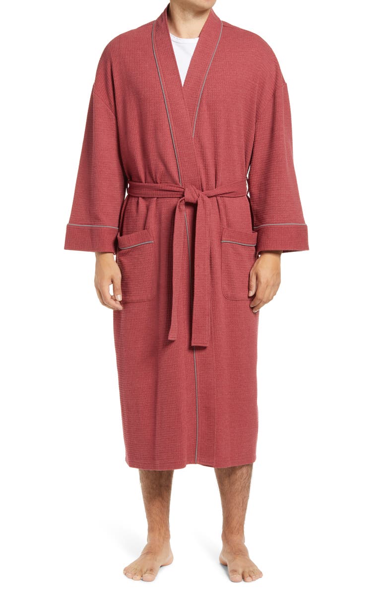 Robe, Knit Waffle Merlot