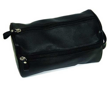 PureBadger Collection Black Pebble Leather Dopp Bag